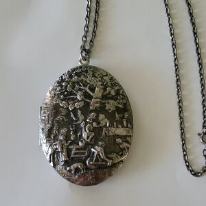 Vintage REVLON Silvertone Perfume Locket